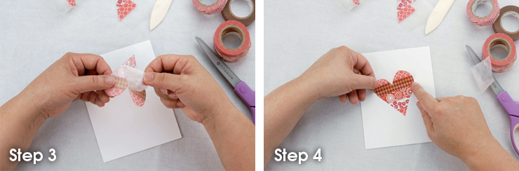 Free-Form Striped Heart - Steps 3-4