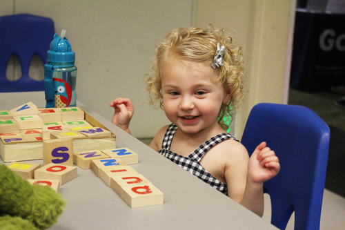 child undergoes developmental screening at Pretend City