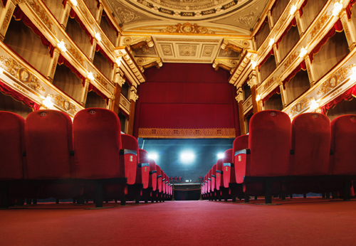 Interior of the Semper Opera House, Dresden, Saxony, Germany, Europe
