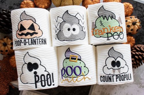 Embroidered Halloween Toilet Paper Funny Decor