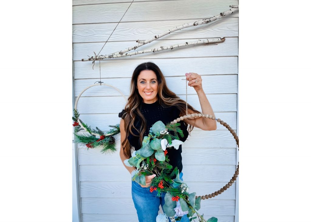 little red schoolhouse holiday wreath craft