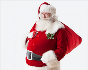 Santa Claus with bag