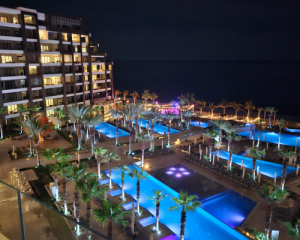 Garza Blanca in Los Cabos night view from room